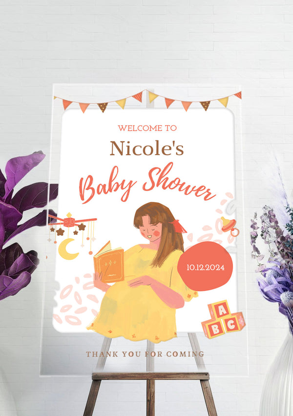 Baby Shower Ceremony Welcome Sign