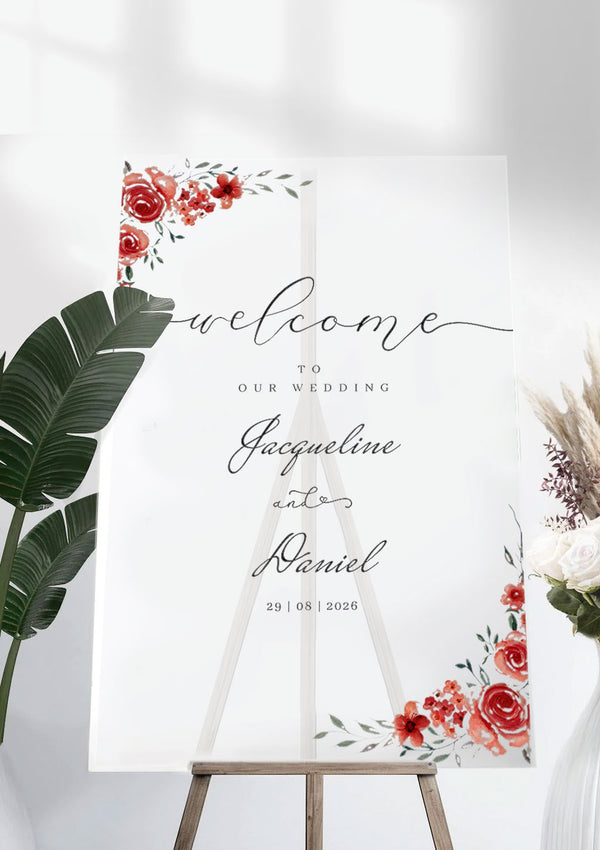 Blush Pink Wedding Ceremony Welcome Sign