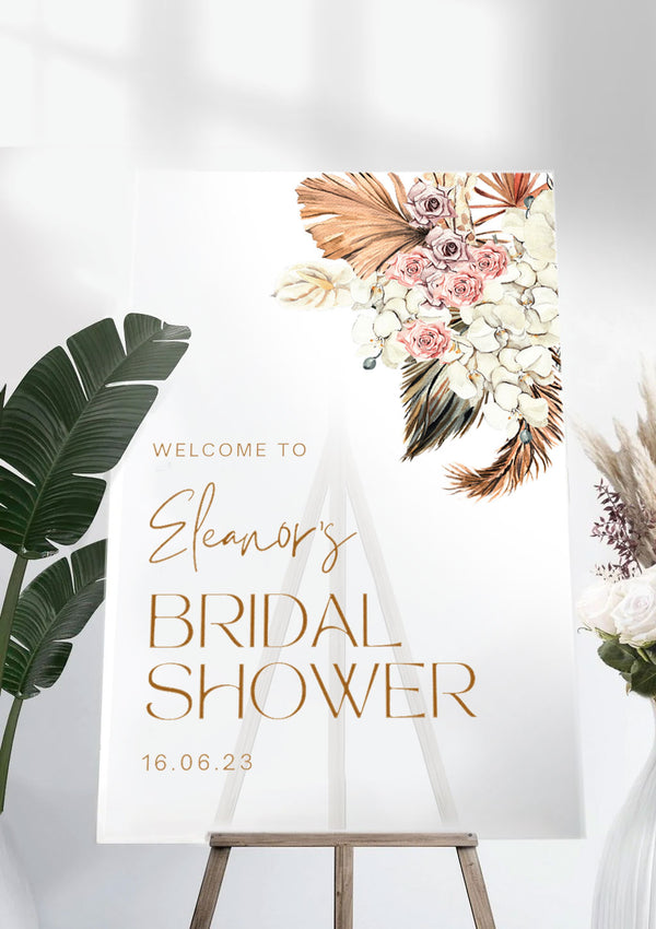 Orchid & Anthurium Bridal Shower Ceremony Welcome Sign