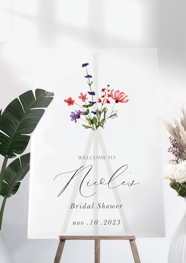 Charming Floral Bridal Shower Welcome